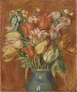 Pierre Auguste Renoir Bouquet de tulipes oil painting artist
